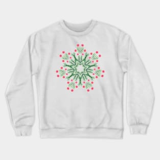 Spring Flowers Ink Drawn Mandala Crewneck Sweatshirt